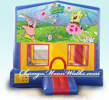 Spongebob Inflatable Bounce House Rental Chicago Moonwalks IL